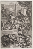 KG 12158
<br/>
Allegorische titelpagina (Lexicon Antiquitatum Romanarum)
<br/>
<em>Pool, Matthijs (1676-1740)</em>